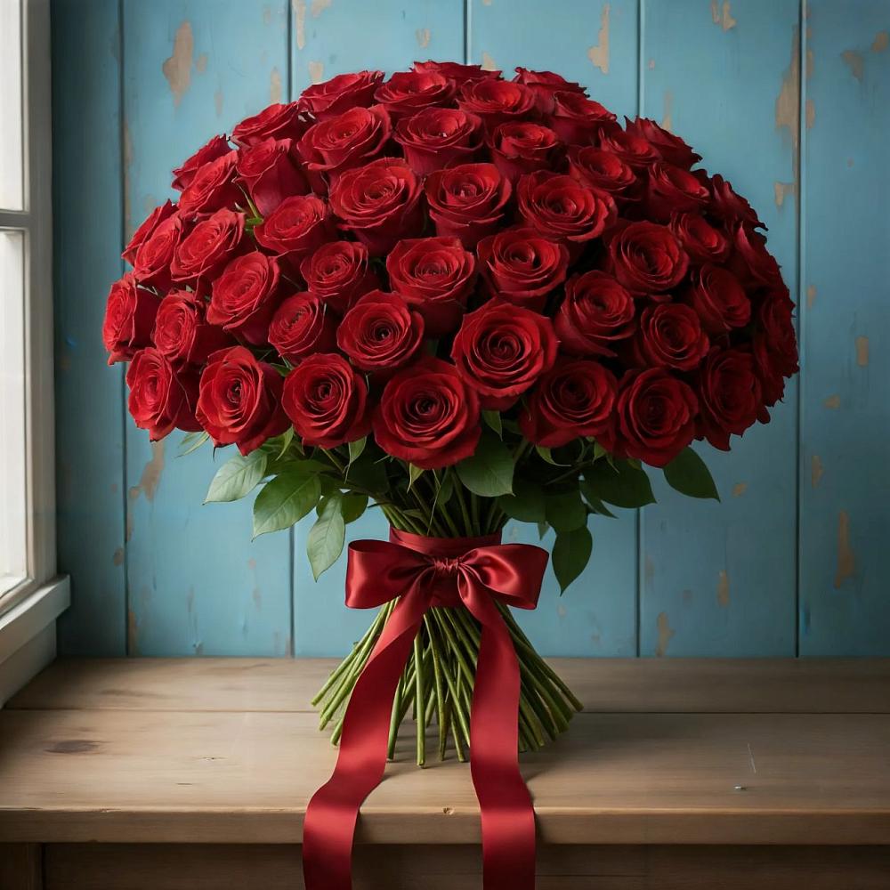 Букет Красные розы Блэк Меджик в Табунах