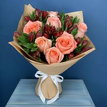 Букет цветов из:  Розы и Альстромерии в Табунах