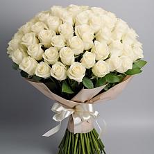 Букет 101 беля роза Белоснежка в Табунах