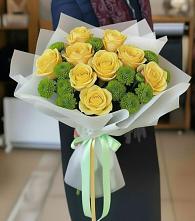 Букет цветов из:  Хризантемы и Розы в Табунах
