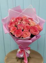 Букет 15 Розовых роз Равель в Табунах