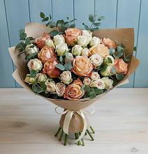Букет цветов из:  Альстромерии и Розы в Табунах