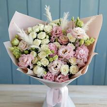 Букет цветов из:  Альстромерии и Розы #REPLACE_PRED# Табунах